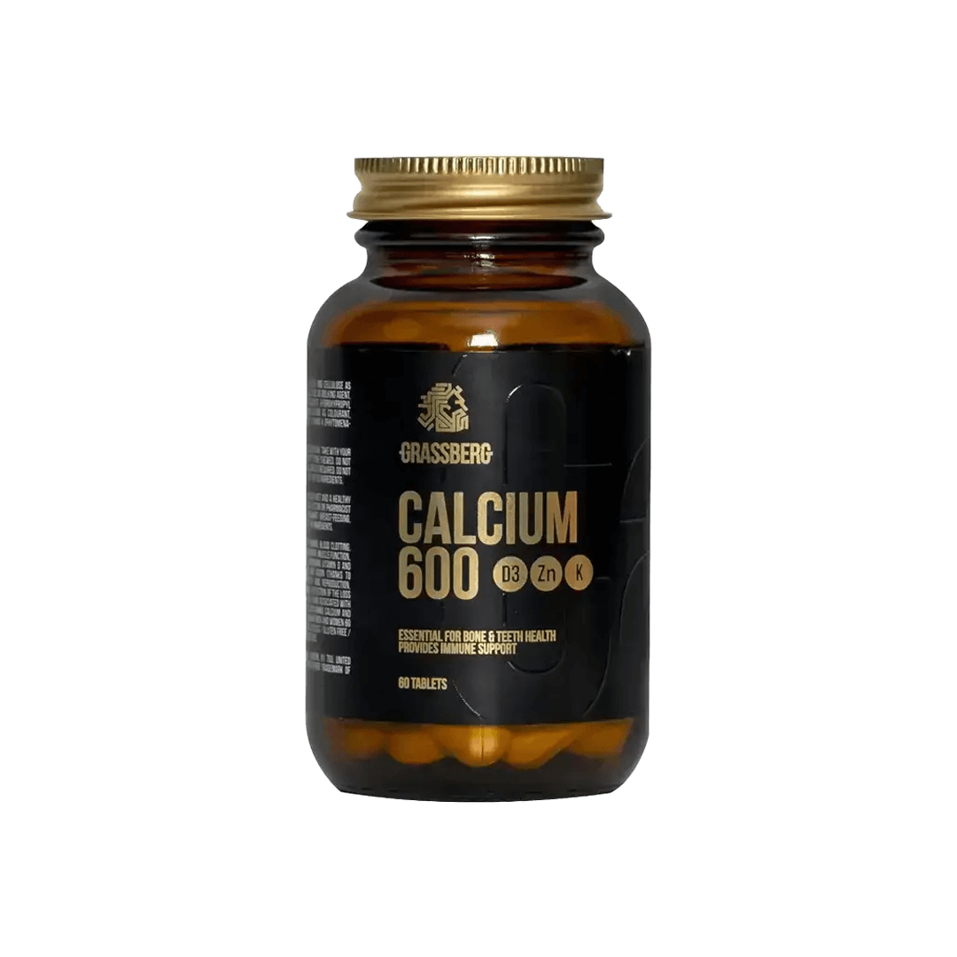Grassberg Calcium 600 +D3 +Zn +K 60 Tablets