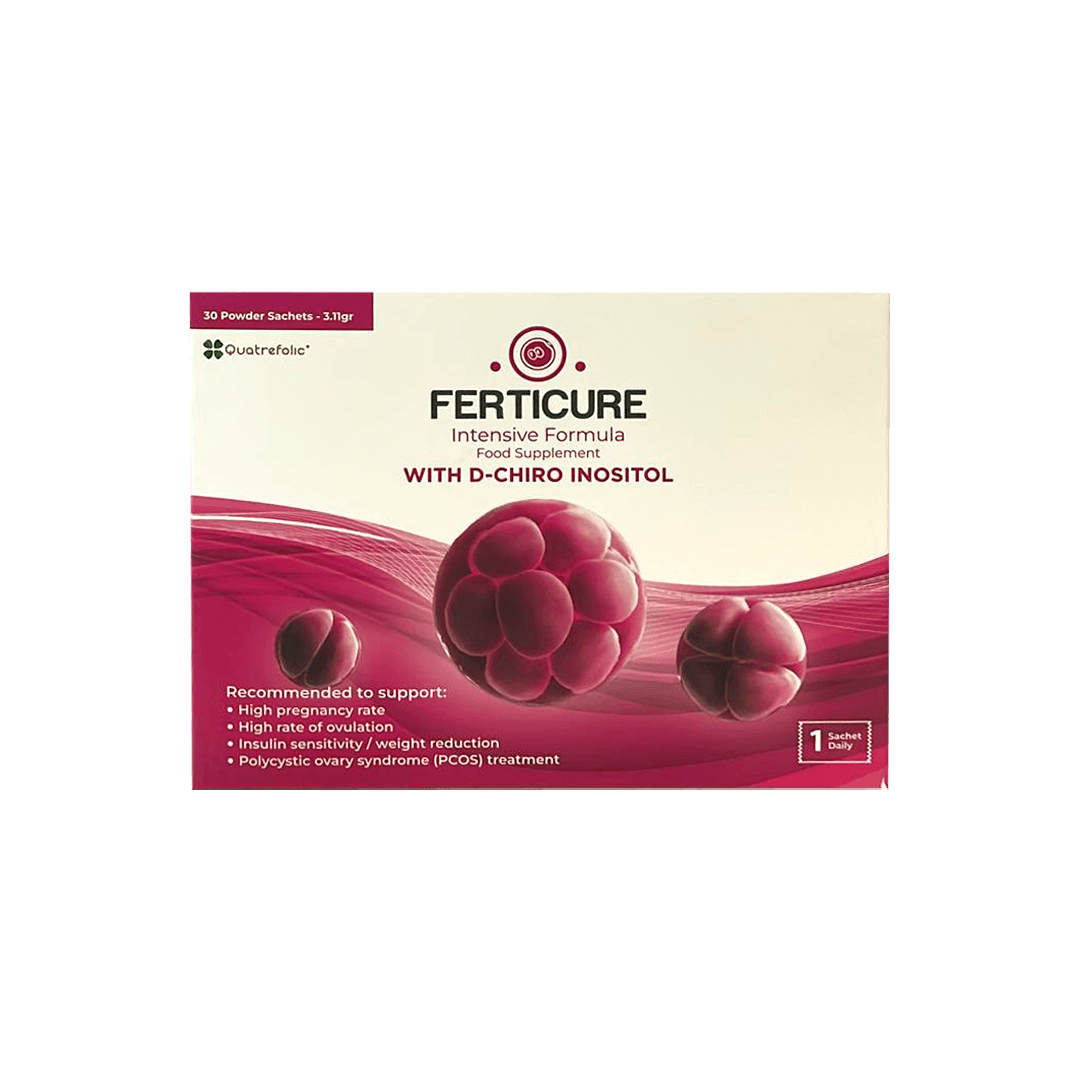 Ferticure Intensive Formula Food Supplement With D CHIRO INOSITOL 30 Powder Sachets