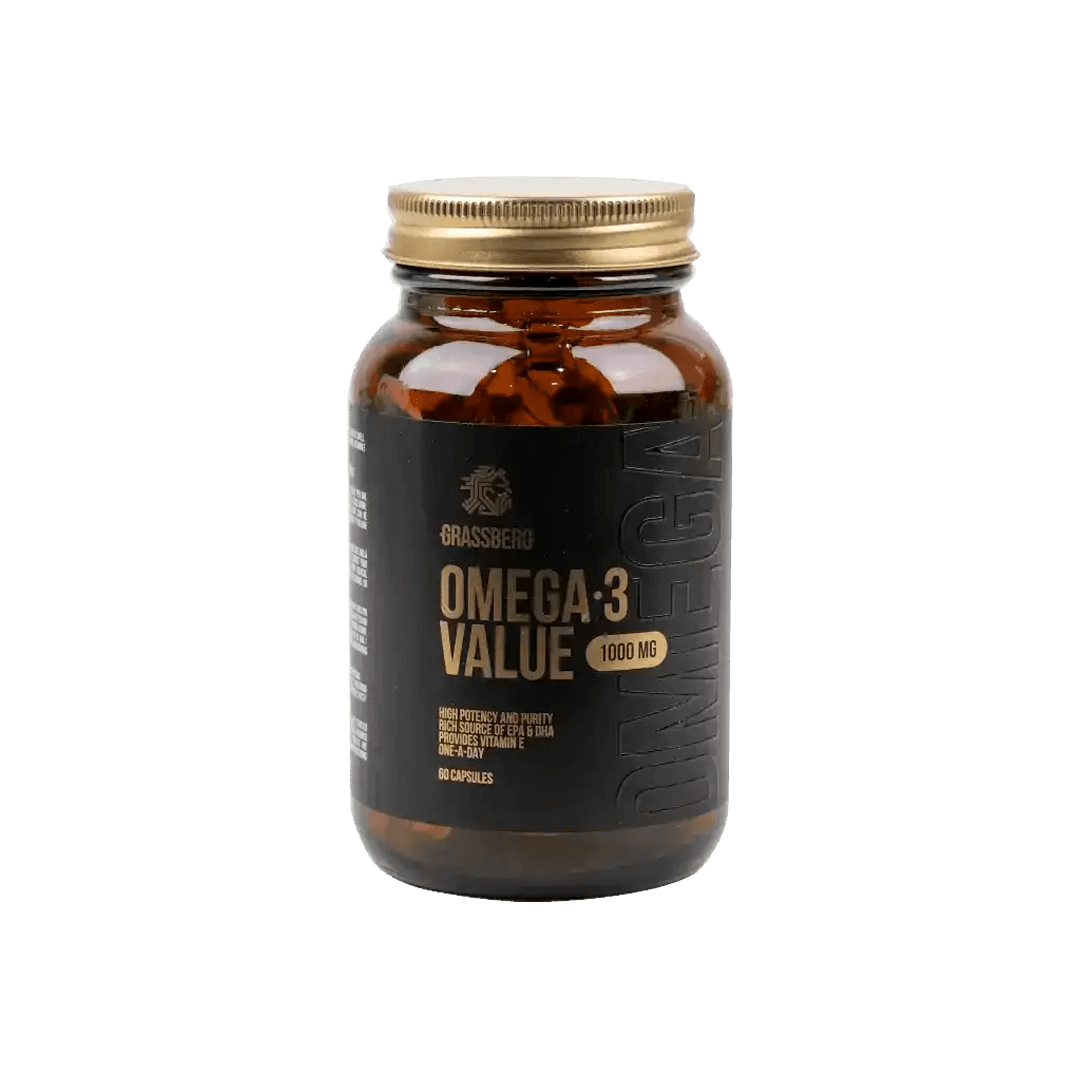 Grassberg Omega 3 Value 1000mg 60 Capsules