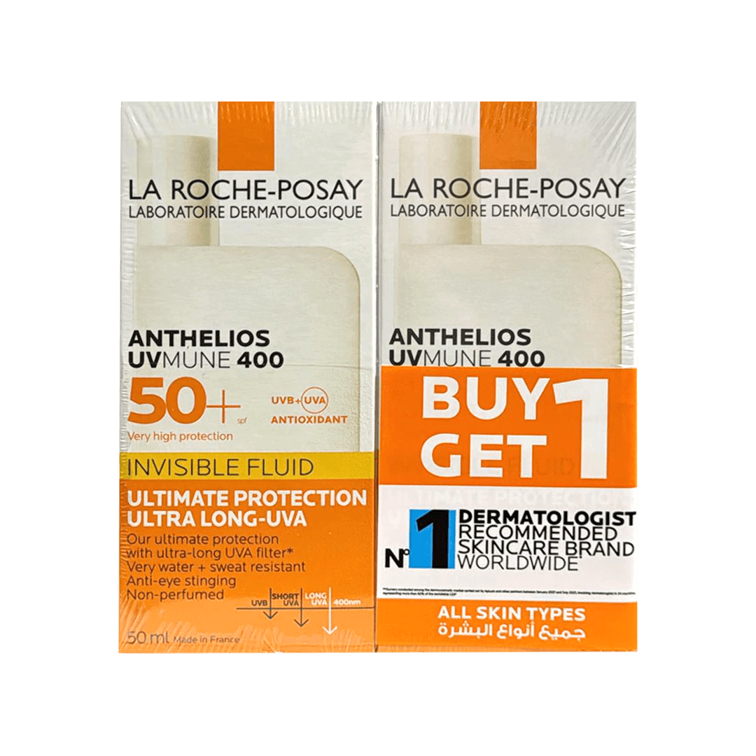 La Roche Posay Anthelios Invisible Fluid SPF50+ (1+1) Twin Pack 50 Ml